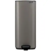 Brabantia Bo Tretmülleimer 30L, Kunststoff-Inneneimer - Platinum