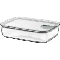 Mepal EasyClip Glas Frischhaltedose 2250 ml - Nordic sage - Meal prep box - Frischhaltedosen mit Deckel mit Deckel