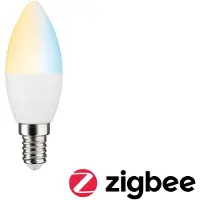 Paulmann Zigbee, Intelligentes Leuchtmittel, ZigBee, Weiß, LED, E14, Kerze
