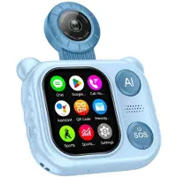 Zimilo Kinder Smartwatch mit 2,0 Zoll IPS-Display, Videoanruf, GPS-Tracking, Kamera & Lernfunktionen, Multifunktionsuhr mit SOS, für Kinder, Blau