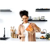 Markenlos Wasserfilterkanne kompakt mit 1 x Maxfor+ Filter – 2,4 l Fassungsvermögen – Orange