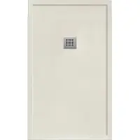STANO Extra flache Mineralguss-Duschwanne MADISON PLUS Schieferoptik 5 Farben Beige RAL 9001 70x90