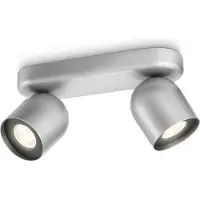 Philips Ledino Spot 564924816, Strahler Oberflächenbeleuchtung, 2 Glühbirne(n), LED, 2700 K, 220-240 V, Aluminium