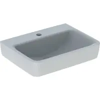 Geberit Renova Plan Waschbecken 50x38x16,5 cm 1 Hahnloch Ohne Überlauf Weiß