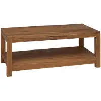 vidaXL Couchtisch Natur 100 x 50 x 40 cm Massivholz Teak