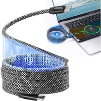 Ideoon Hochwertiges USB-C Ladekabel 100W, 1m: Magnetische Aufrollfunktion, schnell & knotenfrei – zuverlässig für Samsung, Xiaomi, iPad, iPhone, Notebooks