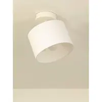 Licht-Erlebnisse Spot Stoff Metall E27 verstellbar Weiß Modern Strahler