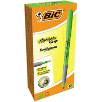 BIC Brite Liner Grip, 12 Stück(e), Grün, Meißel, Grün, Grau, Rechteck, Tinte auf Wasserbasis