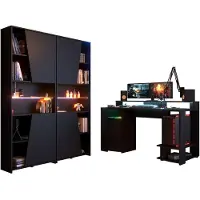 58 aufm Kessel Gaming Schreibtisch Parisot Gaming 3-tlg. Holznachbildung Schwarz