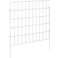 vidaXL Gartenzaun mit Pfählen 24 Stk. 55 x 50 cm Verzinkter Stahl