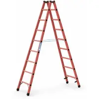 Zarges Vollkunststoff-Sprossen-Stehleiter EFA B 2x8 Sprossen