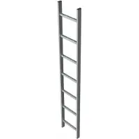 Zarges Schachtleiter 300mm lichte Breite 4 Sprossen Stahl verzinkt