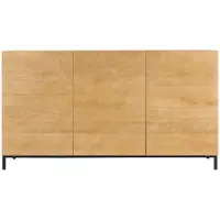Miliboo - Industrial-Sideboard YPSTER 3 Türen aus aus massivem Mangoholz und Metall