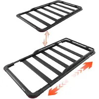 Vevor Dachträgerkorb 1626 x 990 x 115 mm Dachgepäckkorb mit Erweiterung Tragkraft bis 90,72 kg Wetterfester Autodachkorb ausAluminiumlegierung Dachtransportkorb Geeignet für SUVs Pickups Lkws