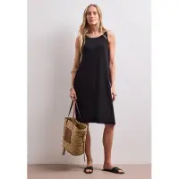 Street One Shirtkleid Ohne Taschen Sommerkleid mit Schnallendetail/Viskose-Stretch