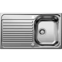BLANCO 526335 Edelstahlspüle TIPO 45 S mit Ablauffernbedienung / Auflagespüle / Spüle