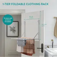 Famanu Wäscheständer klappbar 41 x 44 x 58,5 cm – Platzsparendes hängendes Trockenregal – Trockenständer mit verstellbarer Höhe – Anpassbare Anzahl