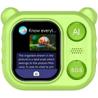 Zimilo Kinder Smartwatch mit 2,0 Zoll IPS-Display, Videoanruf, GPS-Tracking, Kamera & Lernfunktionen, Multifunktionsuhr mit SOS, für Kinder, Grün