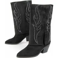 Montevita Stiefelette mit Absatz, Faldde2 Schwarz