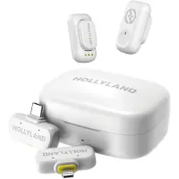 Hollyland LARK A1 Combo Elfenbeinweiß, mit USB-C-Empfänger + Lightning-Empfänger + Ladeetui