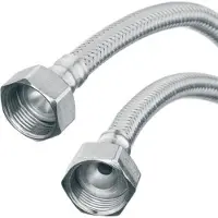 Invena Flexibler Stahlgeflechtschlauch 3/4"x3/4", Länge 30 cm