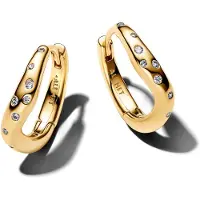 Pandora 264663C01 Creolen für Damen mit Steinen Besetzt Goldfarben