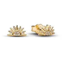 Pandora 264627C01 Damen-Ohrstecker Himmlische Funkelnde Sonne Goldfarben