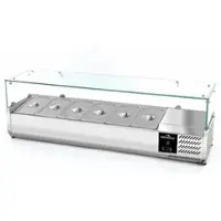 GOLDINOX Gekühlte Zutatenvitrine 1500x395mm (6x GN1/3) PREMIUM -