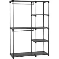 Songmics Kleiderschrank mit Kleiderstangen 112 x 43 x 165 cm