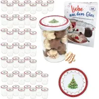 MamboCat 50er Set Sturzglas 435ml Einmachglas + TO-Deckel 82 Weihnachtstraum + Heft