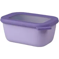 Mepal Frischhaltedose cirqula rechteckig, 750 ml, Auslaufsichere Multischüssel mit Deckel, Farbe: vivid lilac