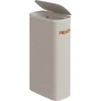 Songmics Wäschekorb, 65 L Wäschesammler, Wäschetonne mit Deckel und Griffen, 39 x 22 x 75 cm, beige LCBB35810LH01