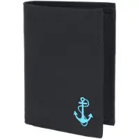 OXMOX Geldbörse New Cryptan RFID Protect Kombibörse Freedom Anchor Print Cyan Black schwarz
