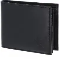 OXMOX Leder Geldbörse Leather RFID Protect Querscheinbörse Freedom Pigeon Embossed Black schwarz