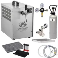 ChattenGlut SYS-60-1 Bierzapfanlage 1-leitig 60 L/h – Flach-Zapfkopf KEG Typ A – Komplettset mit gefüllter CO2-Flasche, sofort einsatzbereit