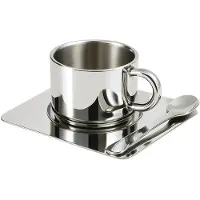 Nichba-Design - Kaffeeset , Edelstahl (3-tlg.)