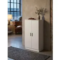 KADIMA DESIGN Schuhschrank – Weiß, 55x108x35 cm, geschlossen, Flurschrank mit 2 Türen