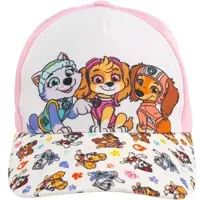 Paw Patrol Kappe Cap Basecap Baseballkappe Sonnenschutz in weiss/rosa | Gr.: onesize