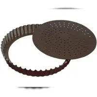 Gobel - Tortenform, geriffelt, perforiert - antihaftbeschichtet - Hebeboden - Ø 280 mm H 28 mm - 226441