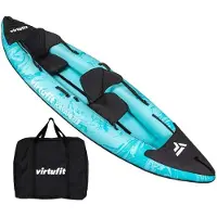 VirtuFit Kayak 335 aufblasbares 2-Personen-Kajak Türkis mit Sitzen