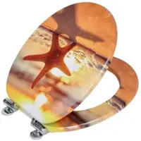 SINOBATH WC-Sitz Oval mit Softclosing Sonnenuntergang Strand