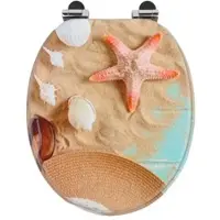 SINOBATH WC-Sitz Oval mit Absenkautomatik Strand Sommer