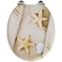 SINOBATH WC-Sitz Oval mit Softclosing Maritimer Strand