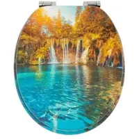 SINOBATH WC-Sitz mit Absenk-Automatik Herbstlicher Wasserfall