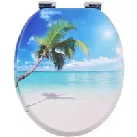 SINOBATH WC-Sitz Oval mit Absenkautomatik Tropischer Strand