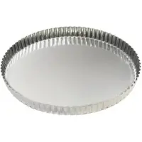Gobel - Tortenform, rund, geriffelt - Weißblech - Fester Boden -Ø20/18,5 cm H2,5 cm - 126320
