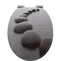 SINOBATH WC-Sitz mit Absenk-Automatik Zen Steine Wasser