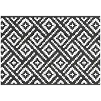vidaXL Outdoor-Teppich ARAKIL Weiß und Schwarz 160x230 cm PP