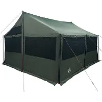 vidaXL Familienzelt Armeegrün 450 x 400 x 265 cm Polyester und Stahl
