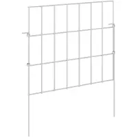 vidaXL Gartenzaun mit Pfählen 24 stk. 35 x 30 cm Verzinkter Stahl